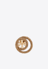 Tory Burch Miller Paved Stud Earrings Gold 157231 0-701