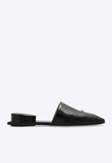 Tory Burch Pierced Leather Flat Mules Black 148648 0-043