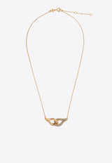 Tory Burch Interlocking Wishbone Chain Necklace Gold 161070 0-783