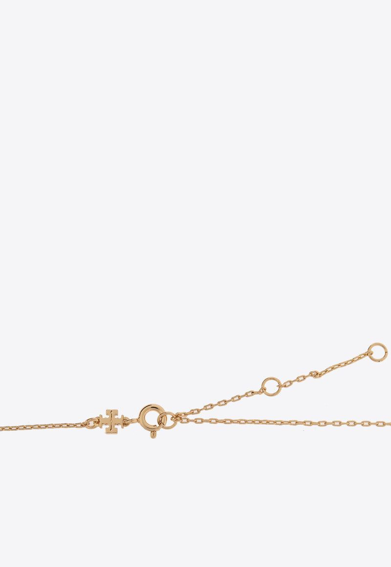 Tory Burch Interlocking Wishbone Chain Necklace Gold 161070 0-783