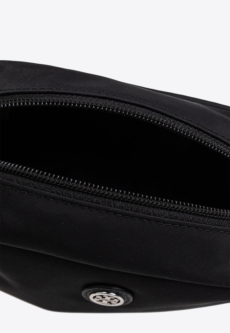 Tory Burch Virginia Curved Logo Toiletry Bag Black 159800 0-001