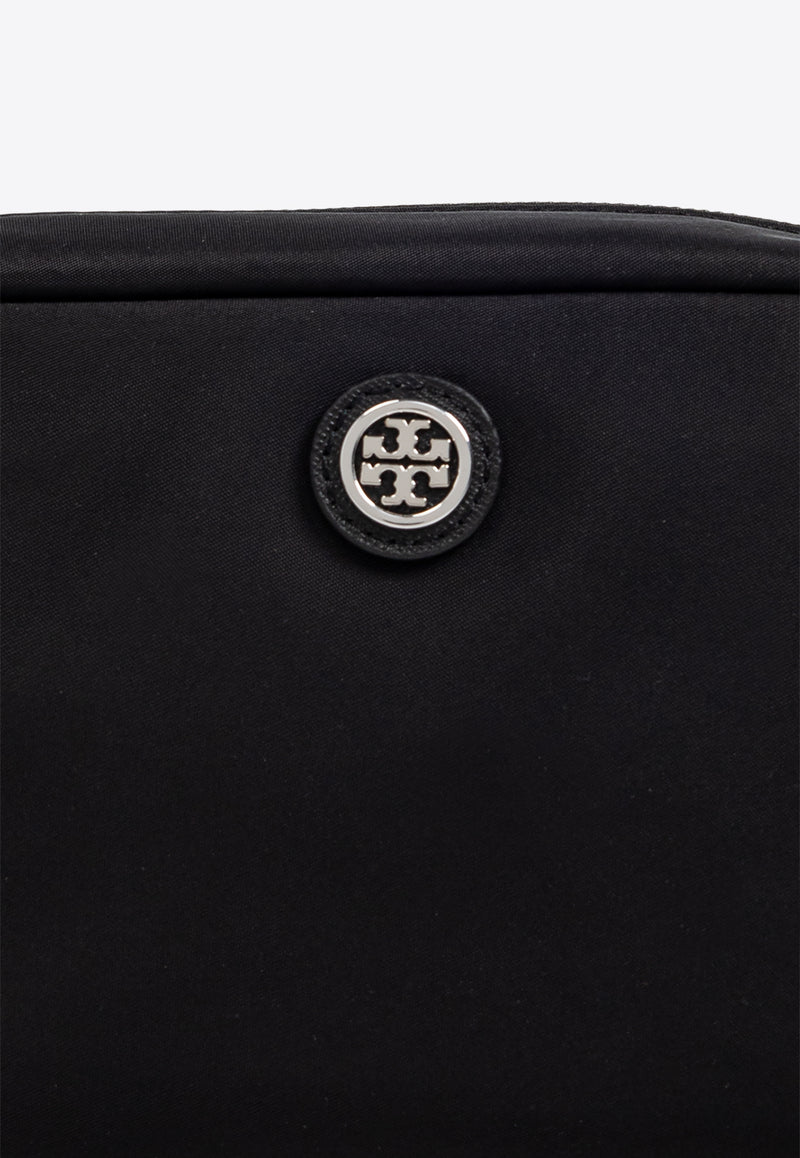 Tory Burch Virginia Curved Logo Toiletry Bag Black 159800 0-001