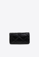 Tory Burch Mini Kira Quilted Leather Chain Clutch Black 158624 0-001