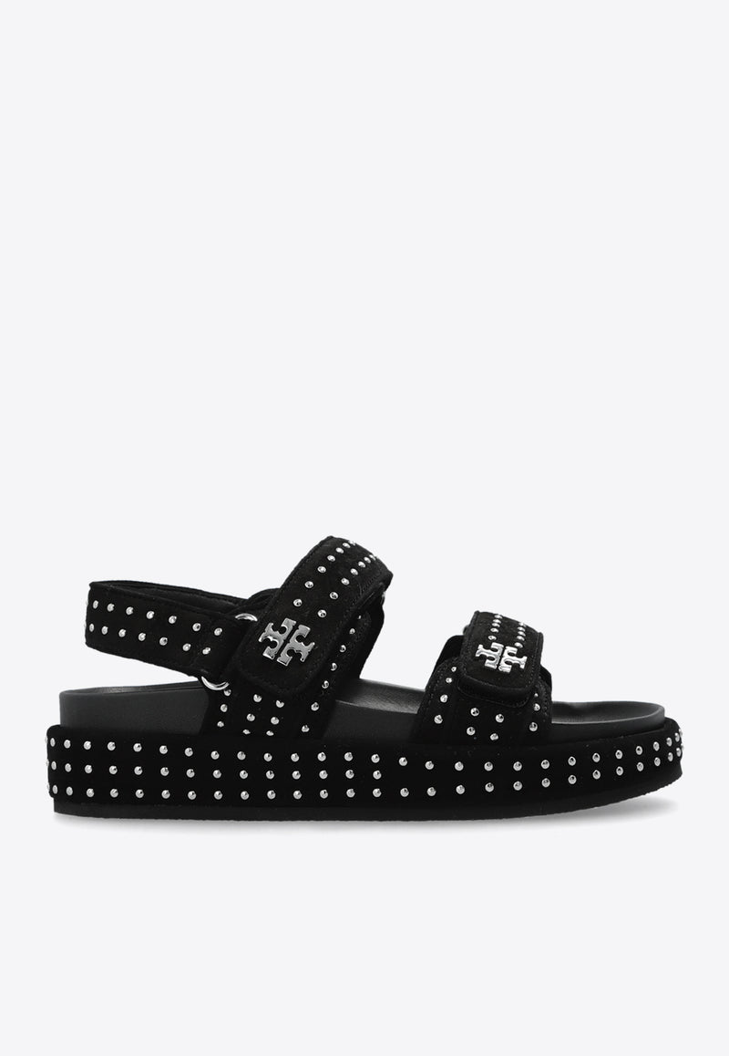 Tory Burch Kira Studded Suede Sports Sandals Black 159921 0-043