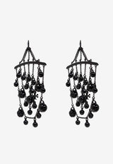 Tory Burch Bell Chandelier Drop Earrings Black 160412 0-001