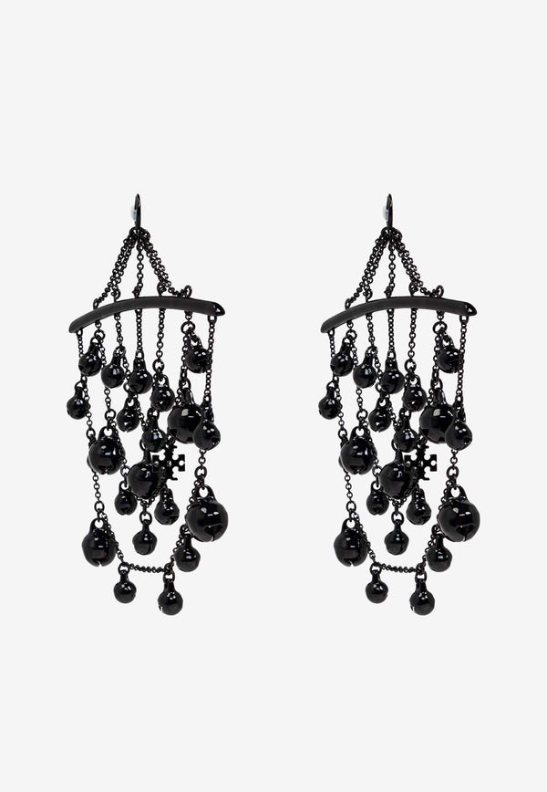 Tory Burch Bell Chandelier Drop Earrings Black 160412 0-001