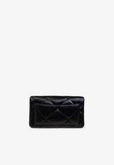 Tory Burch Mini Kira Quilted Leather Chain Clutch Black 162139 0-001