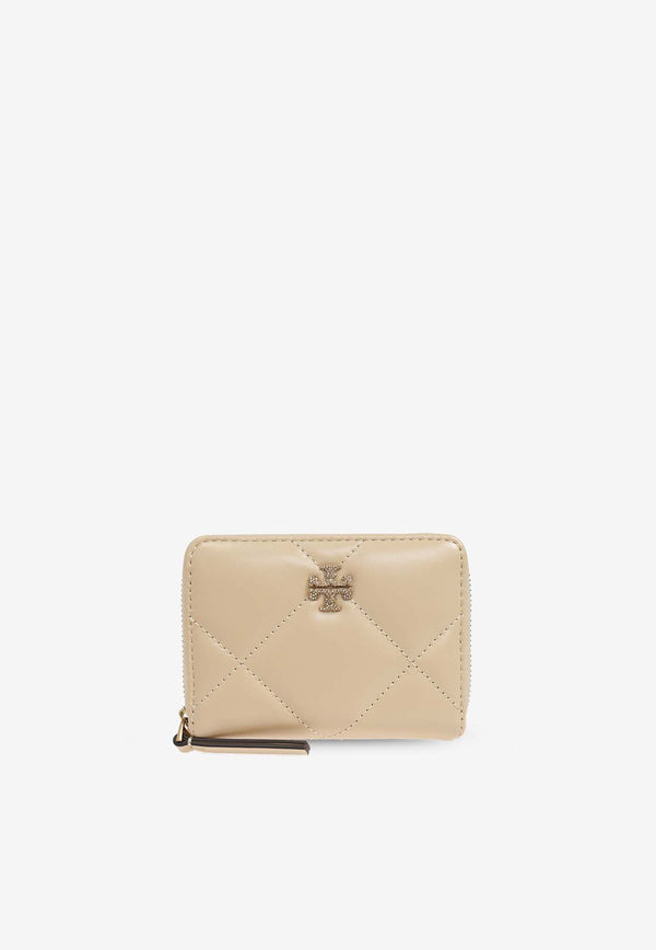 Tory Burch Small Kira Zip-Around Wallet Cream 162157 0-700