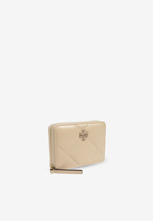 Tory Burch Small Kira Zip-Around Wallet Cream 162157 0-700