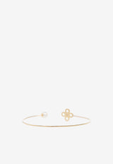 Tory Burch Kira Clover Pearl Cuff Bracelet Gold 163715 0-782