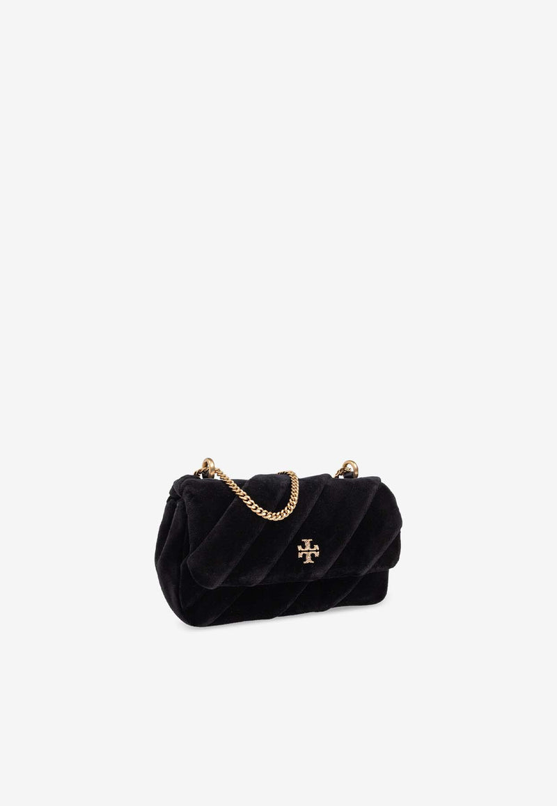 Tory Burch Mini Kira Velvet Crossbody Bag Black 161914 0-001