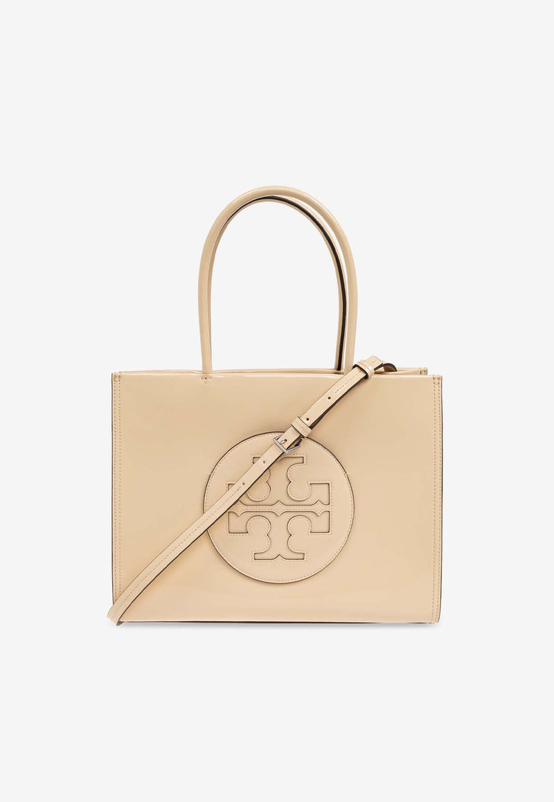 Tory Burch Small Ella Patent Leather Tote Bag Beige 161876 0-700