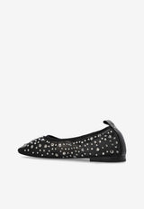 Tory Burch Crystal Embellished Ballet Flats Black 162066 0-001