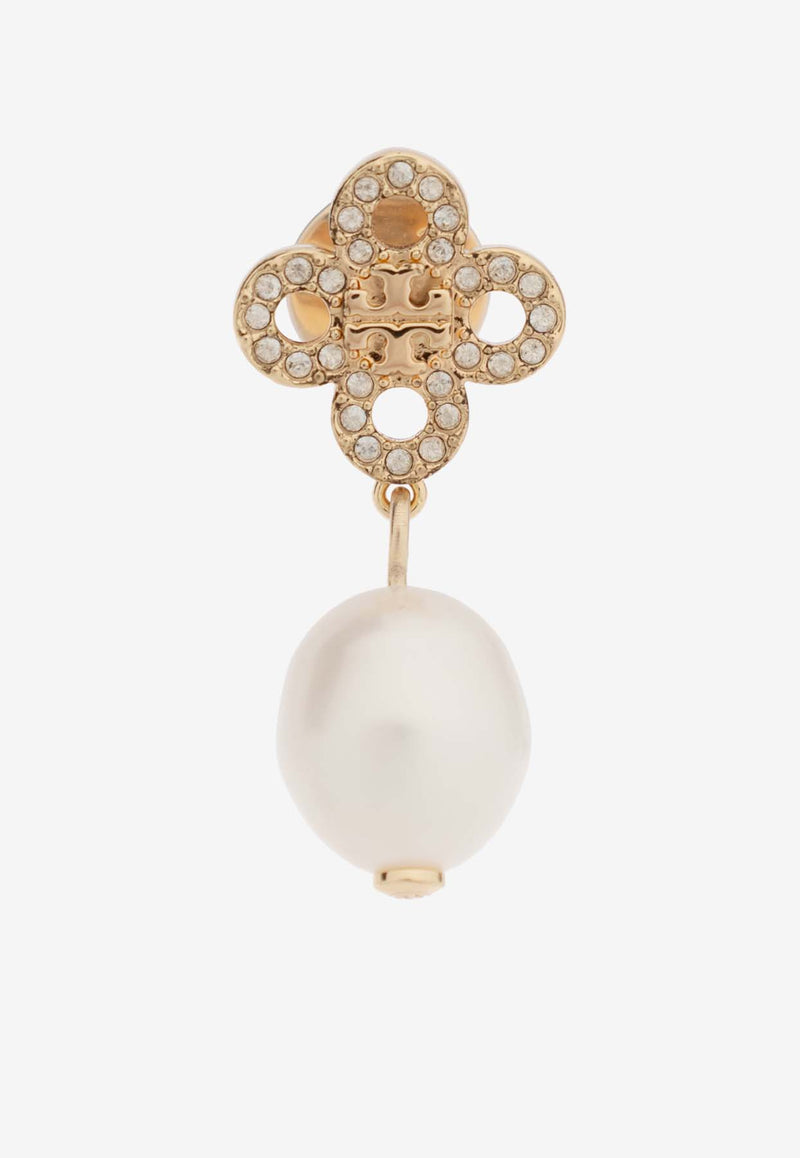 Tory Burch Kira Clover Crystal Drop Earrings Gold 163716 0-782