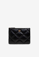 Tory Burch Kira Quilted Leather Pouch Bag Black 162144 0-001