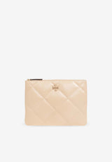 Tory Burch Kira Quilted Leather Pouch Bag Cream 163892 0-700