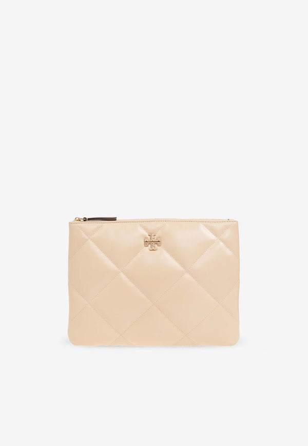 Tory Burch Kira Quilted Leather Pouch Bag Cream 163892 0-700