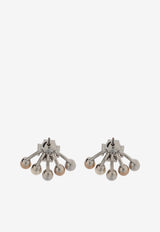 Tory Burch Kira Pearl Stud Earrings Silver 163695 0-056