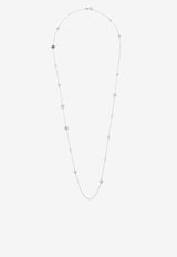 Tory Burch Kira Pearl Long Necklace Silver 163692 0-056