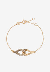 Tory Burch Interlocking Wishbone Chain Bracelet Gold 163709 0-783