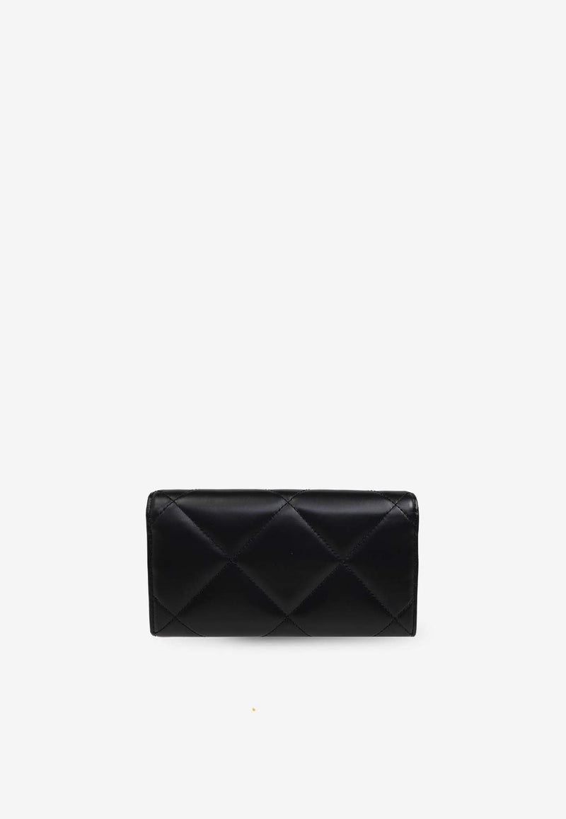 Tory Burch Kira Quilted Leather Flap Wallet Black 163955 0-001