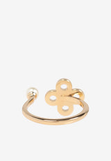 Tory Burch Kira Clover Pave Ring Gold 163717 0-782