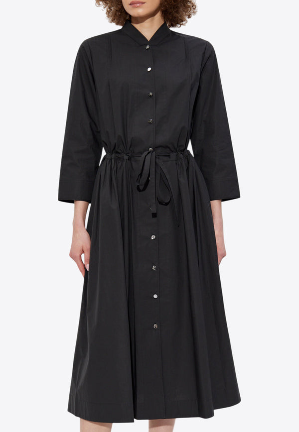 Tory Burch Belted Midi Shirt Dress Black 164582 0-001