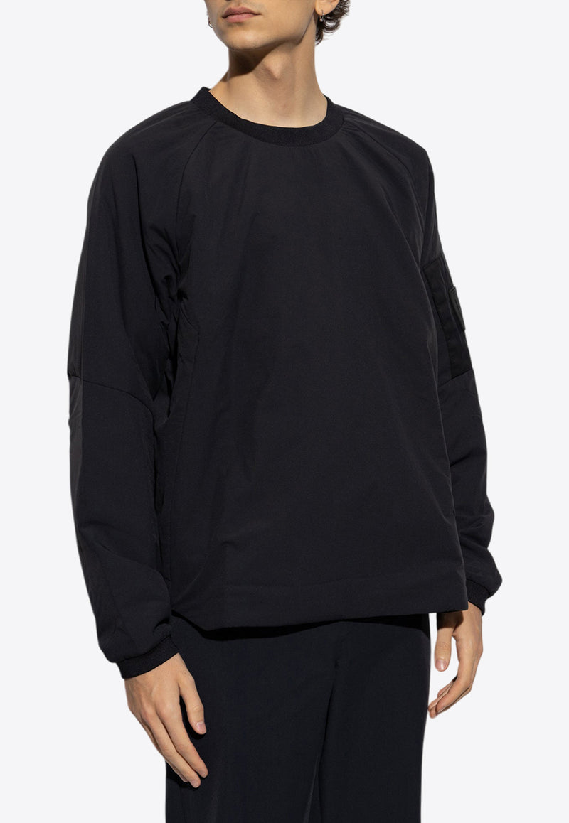 On Running Studio Insulated Crewneck Sweatshirt Black 1UD1001 0-0553 BLACK