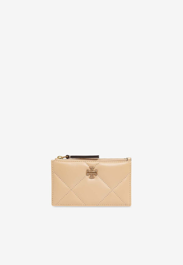 Tory Burch Kira Quilted Leather Logo Cardholder Cream 165282 0-700