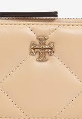 Tory Burch Kira Quilted Leather Logo Cardholder Cream 165282 0-700