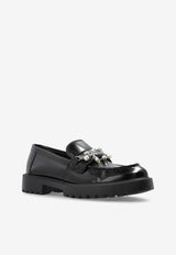 Tory Burch Chain Embellished Classic Lug Loafers Black 165828 0-006