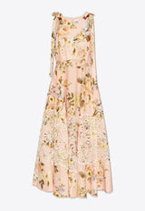 Zimmermann Acacia Broderie Anglaise Floral Midi Dress Pink 1736DRS252 0-PIF