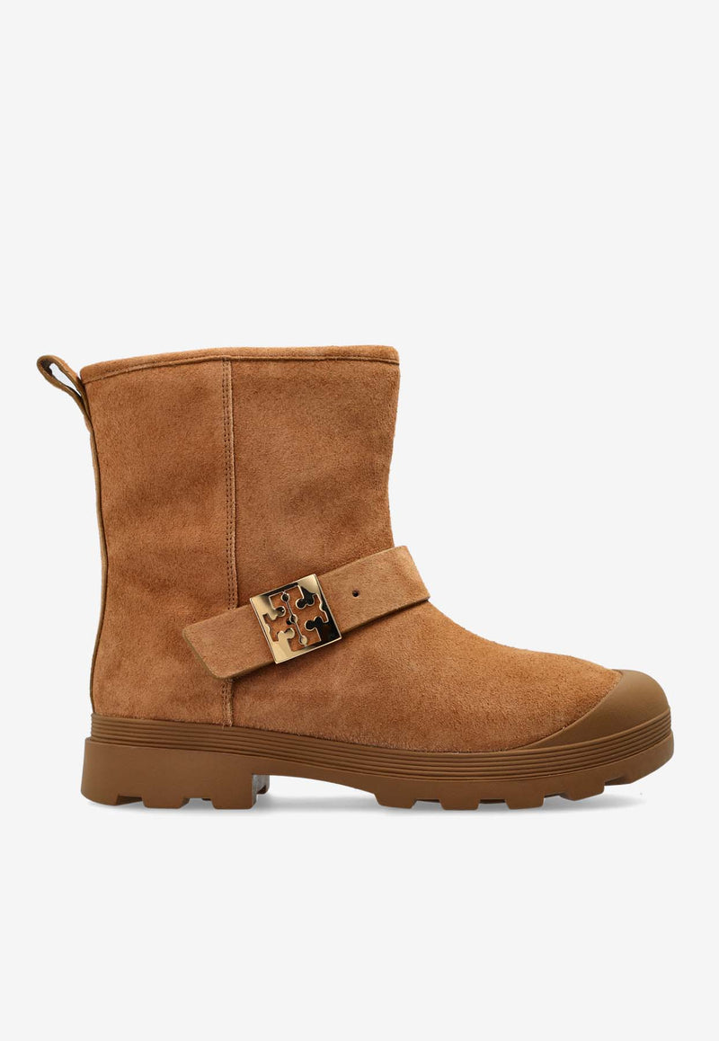 Tory Burch Mellow Shearling Ankle Boots Chestnut 165418 0-200