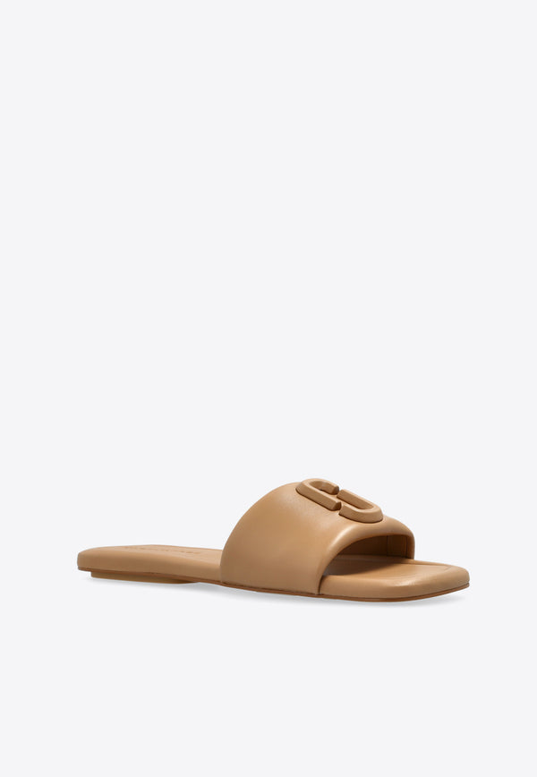 The J Marc Leather Slides 2P3FSA006F06 0-230 Beige