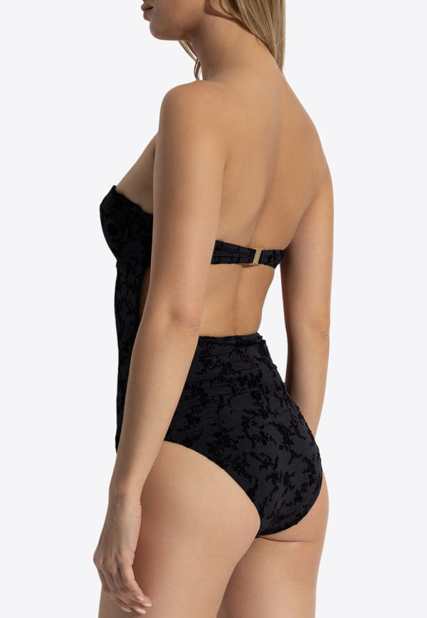 Zimmermann Wylie Textured One-Piece Swimsuit Black 1734WRS251 0-BLK