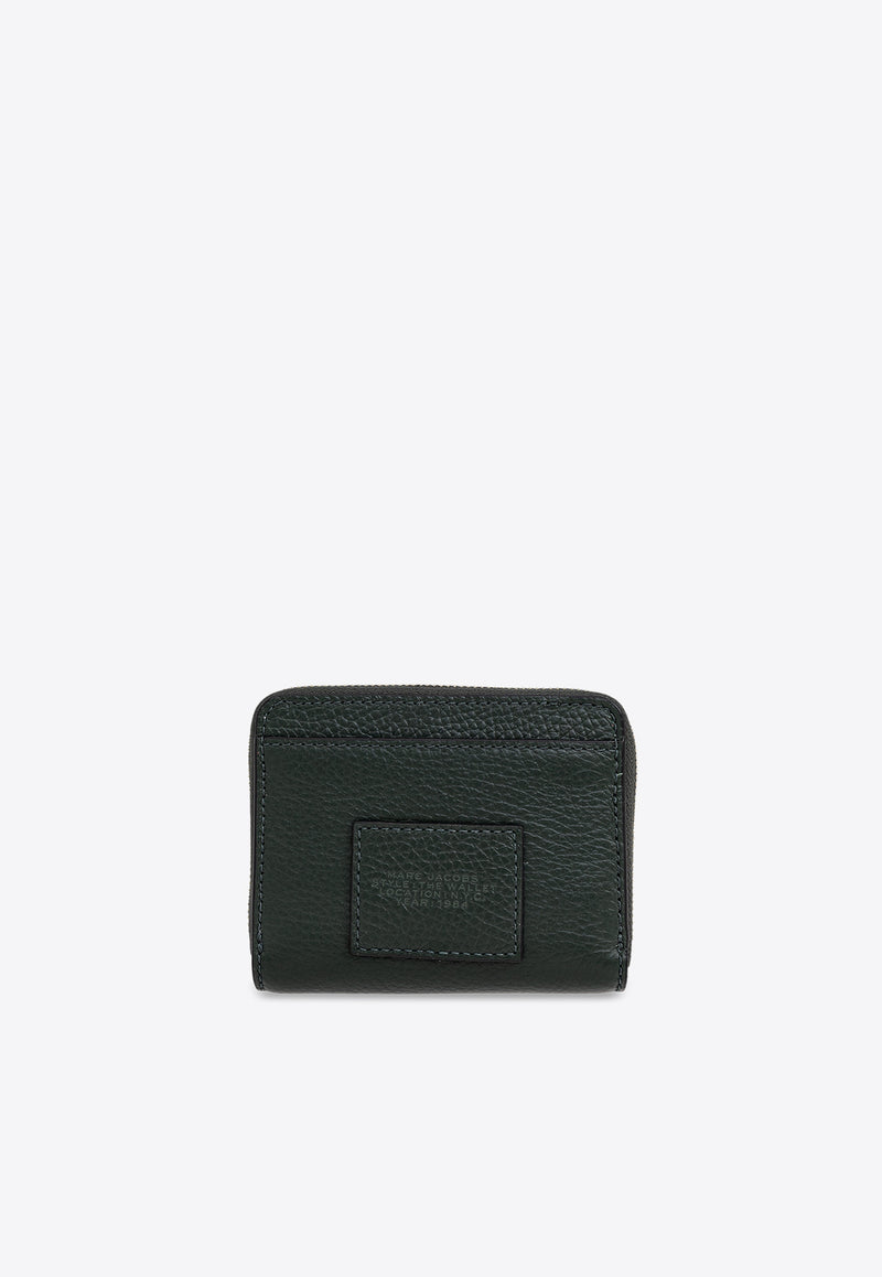 The Mini Logo-Embossed Leather Compact Wallet 2R3SMP044S10 0-308 Green