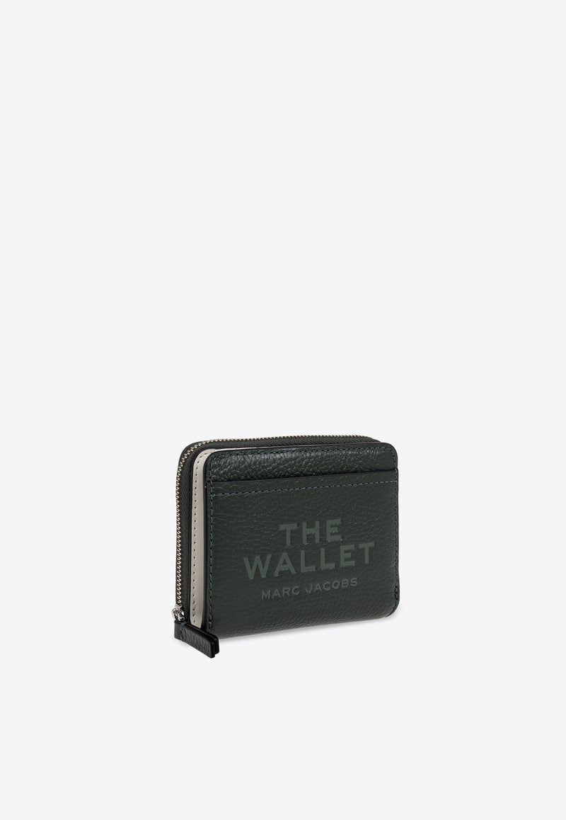 The Mini Logo-Embossed Leather Compact Wallet 2R3SMP044S10 0-308 Green