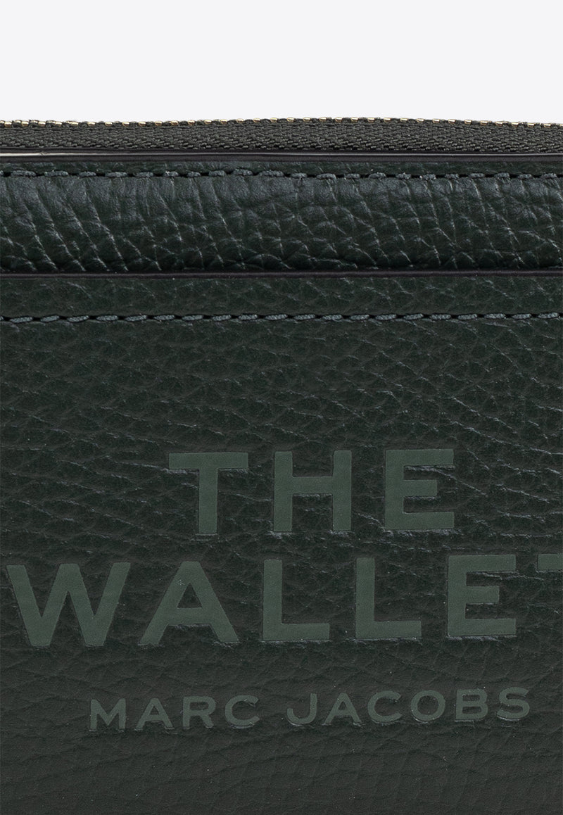 The Mini Logo-Embossed Leather Compact Wallet 2R3SMP044S10 0-308 Green