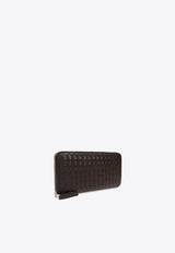 Bottega Veneta Intrecciato Piccolo Leather Zip-Around Wallet Fondant 796967 V4LQ1-2145