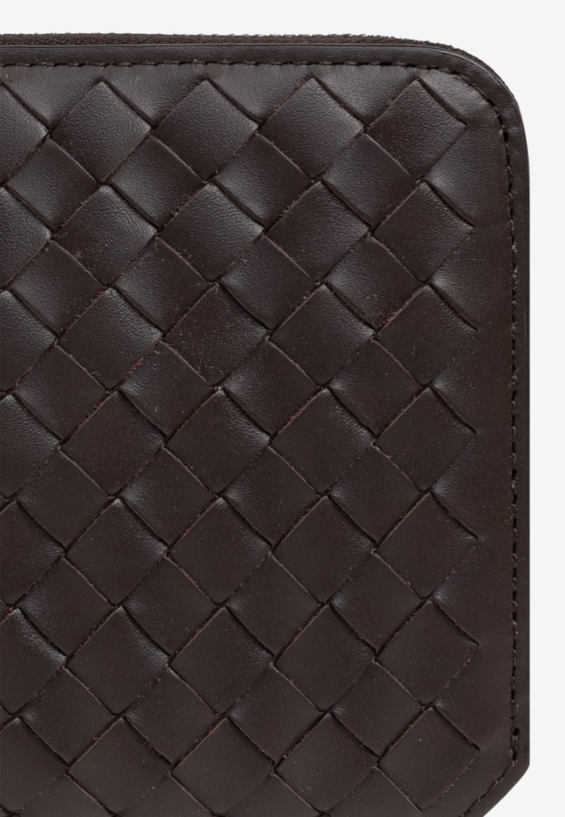 Bottega Veneta Intrecciato Piccolo Leather Zip-Around Wallet Fondant 796967 V4LQ1-2145