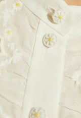 Zimmermann Acacia Embroidered Blouse White 2451TRS252 0-IVO