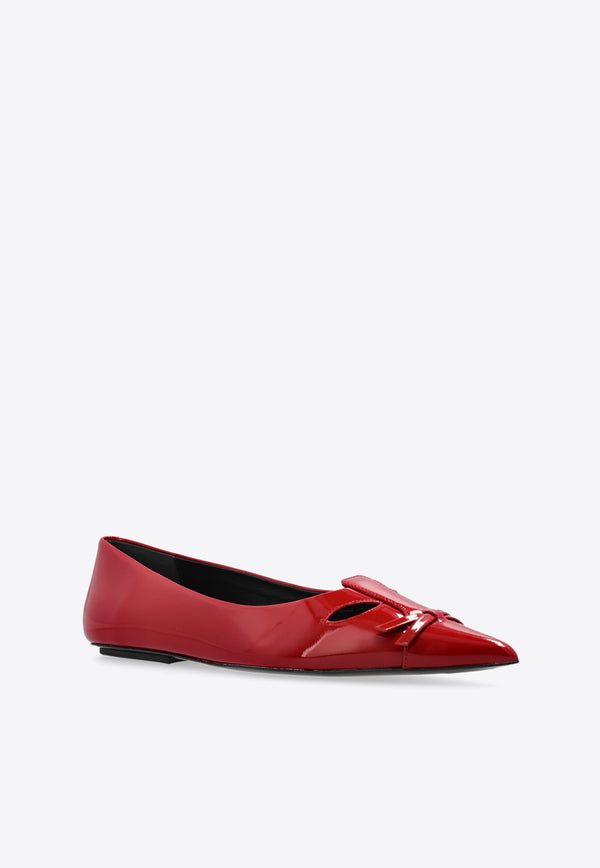 The Kat Pointed-Toe Ballet Flats 2F4FFL001F11 0-641 Red