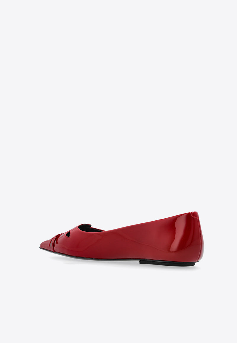 The Kat Pointed-Toe Ballet Flats 2F4FFL001F11 0-641 Red