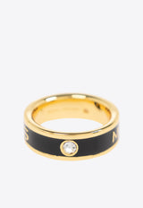 The Logo Enamel Ring 2R4JRN001J41 0-972 Black