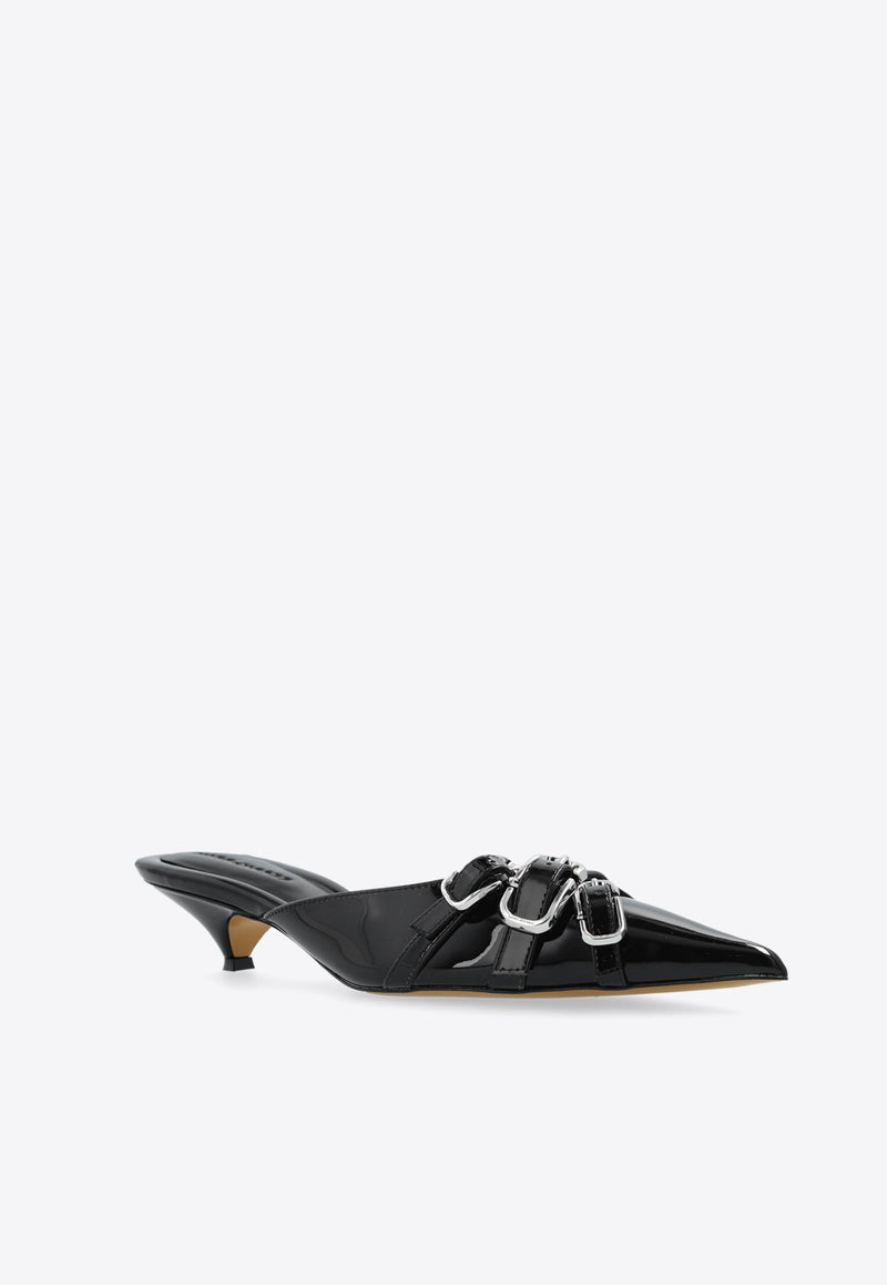 The Emma 35 Leather Mules 2S4FPM001F19 0-001 Black