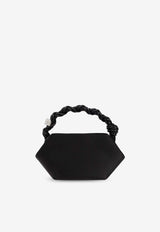 GANNI Mini Bou Satin Top Handle Bag Black A6340 5894-099