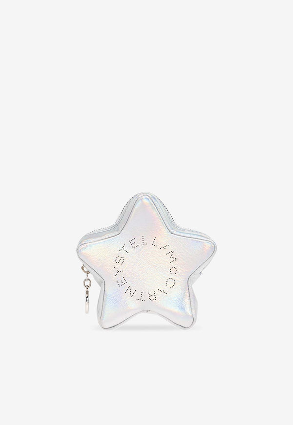 Stella McCartney Logo Stamp Star Coin Purse Silver 7P0077 WP0511-1413