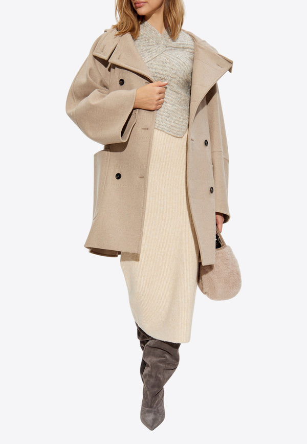 Max Mara Arturo Double-Breasted Wool Blend Coat Beige ARTURO1234 2421016463-005