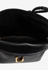 Bottega Veneta Medium Liberta Leather Crossbody Bag Black 806034 V4SJ1-1019