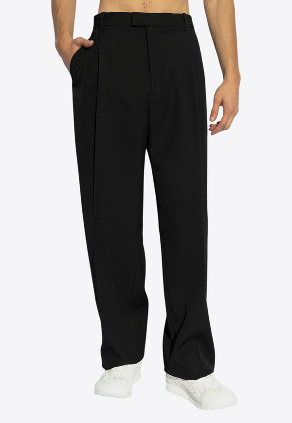 Bottega Veneta Straight-Leg Wool Pants Black 804757 V3PH0-1000